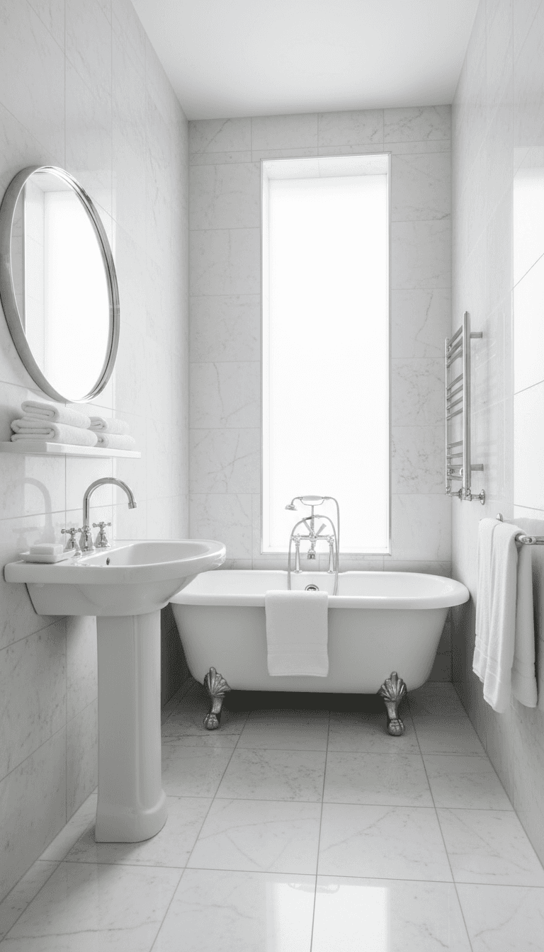Bathroom tiles and tub left sparkling after a deep clean
